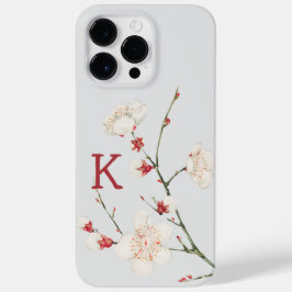 植物の桜の花のモノグラムイニシャル Case-Mate iPhone 14 PRO MAXケース