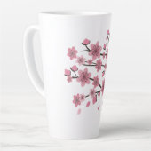 植物の桜の花びらが舞うグラデーションアート カフェラテマグ (左アングル)
