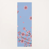 植物の桜の花びらが舞うパターン ヨガマット (正面)