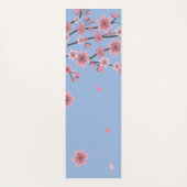 植物の桜の花びらが舞うパターン ヨガマット (裏面)