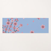植物の桜の花びらが舞うパターン ヨガマット (正面(横))