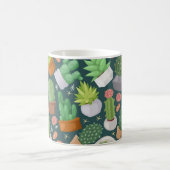 植物の模様 コーヒーマグカップ (中央)
