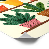 植物の母の水色 ポスター (角)