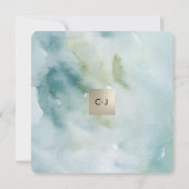 植物の水彩のカスタムウェディング招待状 招待状 (裏面)