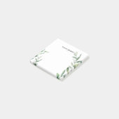 植物の水彩画のオリーブの枝のモノグラムの名前 ポストイット (アングル)