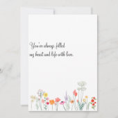 植物の水彩画のワイルドフラワーの母の日カード シーズンカード (正面)