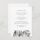 植物の水彩画の詳細か情報カード エンクロージャーカード (正面/裏面)