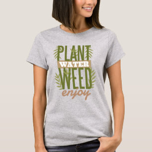 植物の水雑草楽しむ Tシャツ