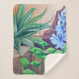 植物の池パーティー シェルパブランケット