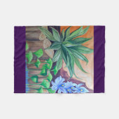植物の池パーティー フリースブランケット (正面(横))