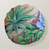 植物の池パーティー ラウンドクッション (裏面)