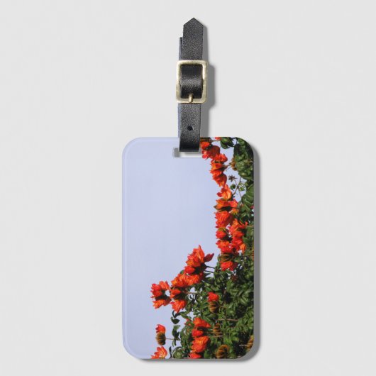 植物の熱帯アフリカのチューリップ木 ラゲッジタグ (正面縦)