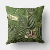 植物の熱帯ジャングルは装飾用クッションを去ります クッション (裏面)