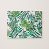 植物の熱帯植物のシュロの葉 ジグソーパズル (横)