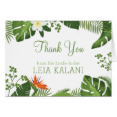 植物の熱帯群葉のブライダルシャワーは感謝していしています (正面横)