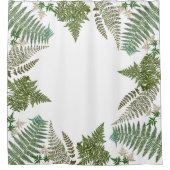 植物の熱帯雨林のシダの葉のシャワー・カーテン シャワーカーテン (正面)