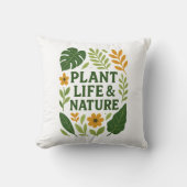植物の生活と自然 – 植物学デザイン クッション (正面)