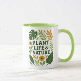 植物の生活と自然 – 植物学デザイン マグカップ