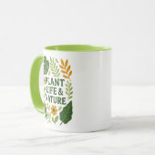 植物の生活と自然 – 植物学デザイン マグカップ (正面左)