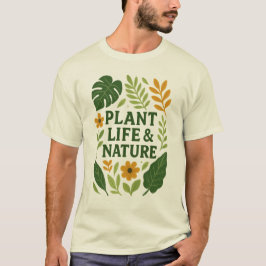 植物の生活と自然 – 植物学デザイン Tシャツ