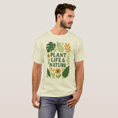 植物の生活と自然 – 植物学デザイン Tシャツ (正面フル)