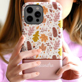 植物の秋の花葉スクリプトネーム Case-Mate iPhoneケース