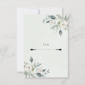 植物の素朴な花のデザインの「Save the Date」カード セーブザデート (裏面)