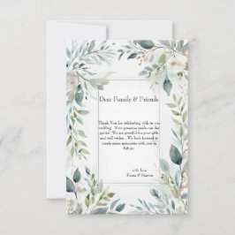 植物の素朴な花の感謝カード サンキューカード