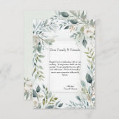 植物の素朴な花の感謝カード サンキューカード (正面/裏面)