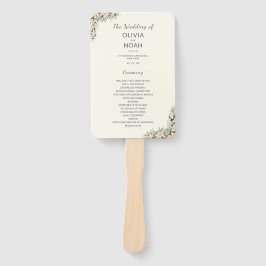 植物の結婚式プログラム ハンドファン