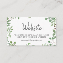 植物の緑 | 結婚式のウェブサイト エンクロージャーカード