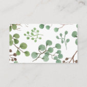 植物の緑 | 結婚式のウェブサイト エンクロージャーカード (裏面)