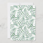 植物の群葉の第21誕生日の招待 招待状 (裏面)