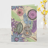 植物の至福 カード (黄色い花)