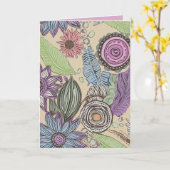 植物の至福 カード (黄色い花)