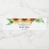 植物の花のひまわり ブライダルシャワー ペットボトルラベル (シングルラベル)