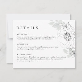 植物の花のイラスト詳細カード 招待状