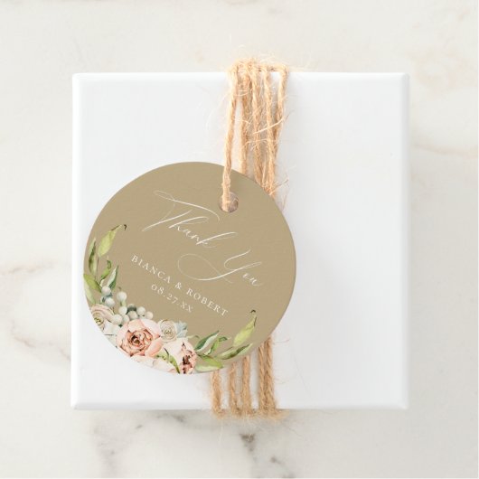 植物の花のウェディング感謝のお礼タグ フェイバータグ (インサイチュ)