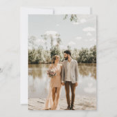 植物の花のカレンダー・セーブ・ザ・デート招待状 招待状 (裏面)