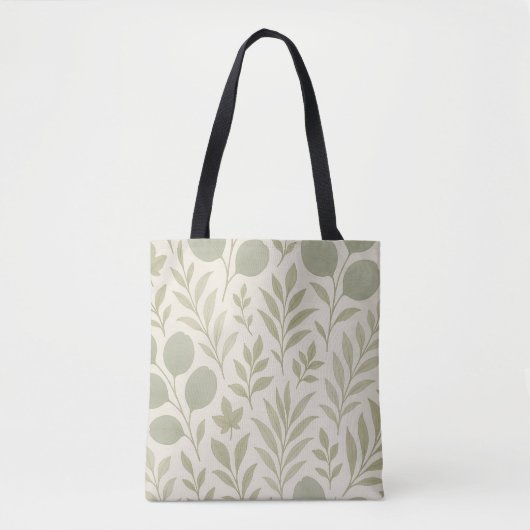 植物の花のシームレスパターン トートバッグ (正面)