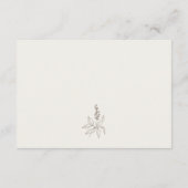 植物の花のスケッチ モノグラム 結婚式の披露宴 エンクロージャーカード (裏面)