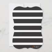 植物の花のストライプのなブライダルシャワー招待状 招待状 (裏面)