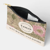 植物の花のビジネス ロゴ カンパニー コーポレート アクセサリーポーチ (見開き)