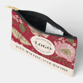 植物の花のビジネス ロゴ カンパニー コーポレート アクセサリーポーチ (見開き)