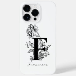 植物の花のモノグラムイニシャルFの名前 Case-Mate iPhone 14 PRO MAXケース