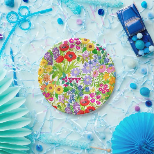 植物の花の庭によっては紙皿が開花します ペーパープレート (パーティー)