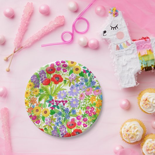 植物の花の庭によっては紙皿が開花します ペーパープレート (パーティー)