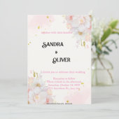 植物の花の招待状 招待状 (スタンド正面)