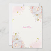 植物の花の招待状 招待状 (裏面)