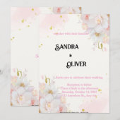 植物の花の招待状 招待状 (正面/裏面)